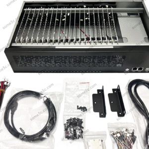 2U Server Rack Empty Box Mobile Phone Chassis 20 Cellphone Motherboard Shell Group Control Ethernet LAN USB OTG Connection Android Phone Box