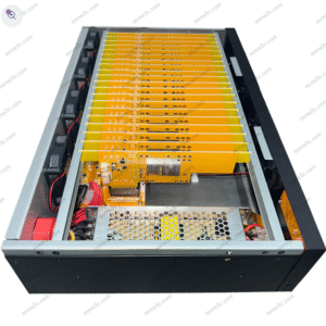 8 Cooling Fans 2U Server rack Mobile Phone Chassis 20 Cellphone Motherboard Shell Group Control Ethernet LAN USB OTG Connection Box Phone Farm