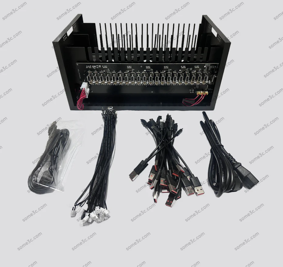 Buy Mobile phone Farm Chassis 20 Box Phone farm Accessories Telephone Motherboard Empty Box Android Smartphone Chassis Group Control Matrix USB Connection independent ports - Image 2
