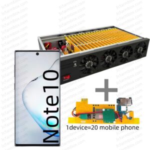 8 Cooling Fans Box Phone Farm Note 10 Lite USB/WIFI + LAN/OTG