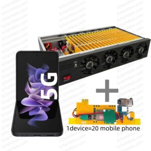 8 Cooling Fans Box Phone Farm Z Flip3 8/128GB USB/WIFI + LAN/OTG